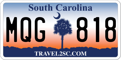 SC license plate MQG818