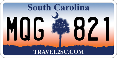 SC license plate MQG821