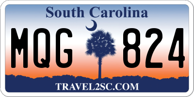 SC license plate MQG824