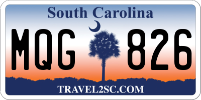 SC license plate MQG826