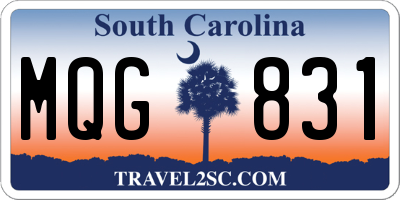 SC license plate MQG831