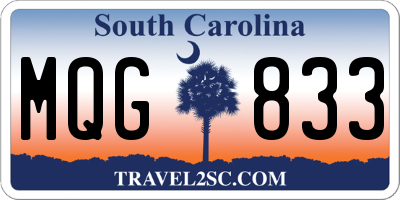SC license plate MQG833