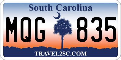 SC license plate MQG835