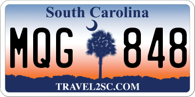 SC license plate MQG848