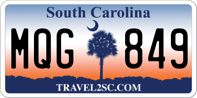 SC license plate MQG849