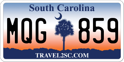 SC license plate MQG859