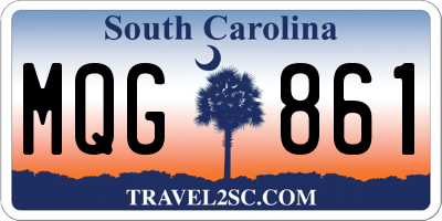 SC license plate MQG861