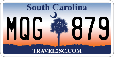 SC license plate MQG879