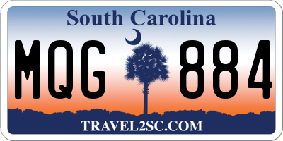 SC license plate MQG884