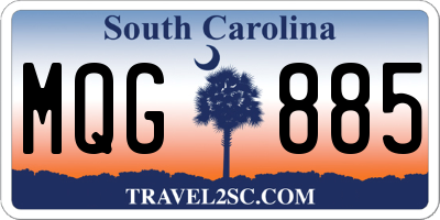 SC license plate MQG885
