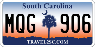 SC license plate MQG906