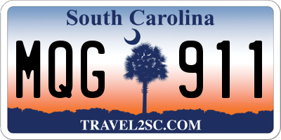 SC license plate MQG911