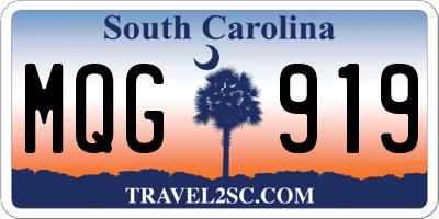 SC license plate MQG919