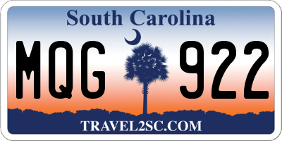 SC license plate MQG922