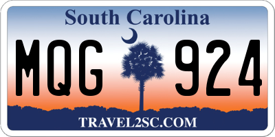 SC license plate MQG924