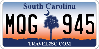 SC license plate MQG945