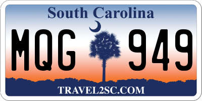 SC license plate MQG949