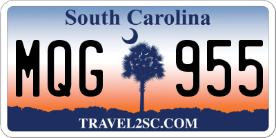 SC license plate MQG955