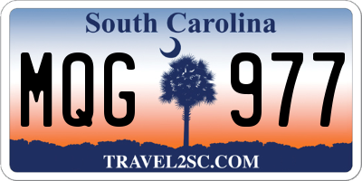 SC license plate MQG977