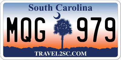 SC license plate MQG979