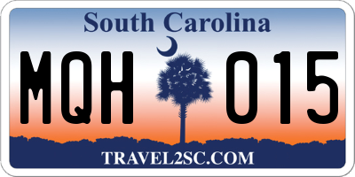 SC license plate MQH015
