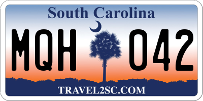 SC license plate MQH042