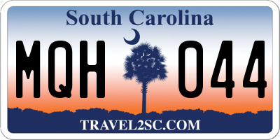 SC license plate MQH044