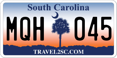 SC license plate MQH045