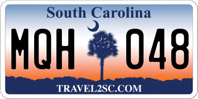 SC license plate MQH048
