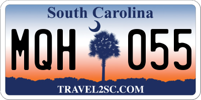 SC license plate MQH055