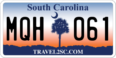 SC license plate MQH061
