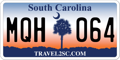 SC license plate MQH064