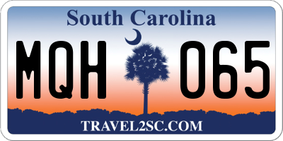 SC license plate MQH065