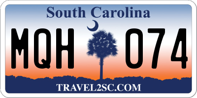 SC license plate MQH074