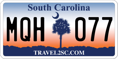 SC license plate MQH077