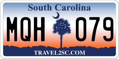 SC license plate MQH079