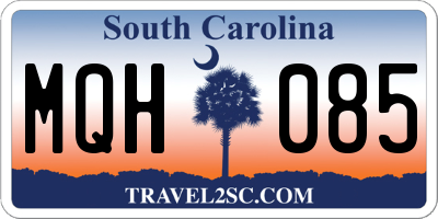 SC license plate MQH085