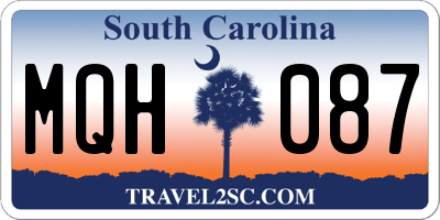 SC license plate MQH087