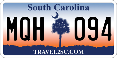 SC license plate MQH094