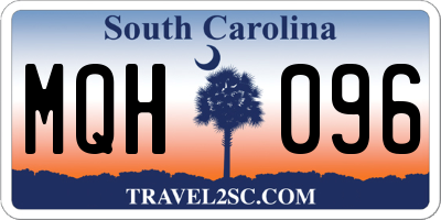 SC license plate MQH096