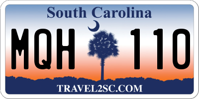 SC license plate MQH110