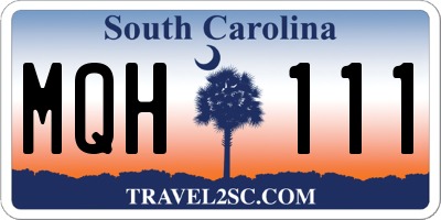 SC license plate MQH111