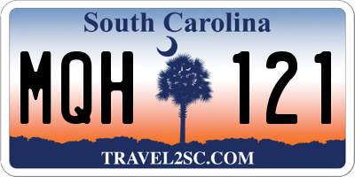 SC license plate MQH121