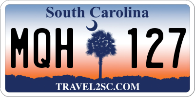 SC license plate MQH127
