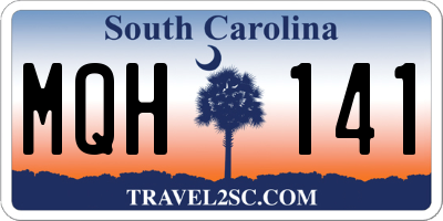 SC license plate MQH141