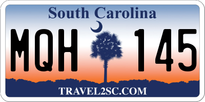 SC license plate MQH145