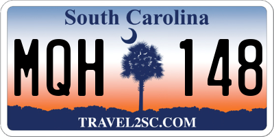 SC license plate MQH148