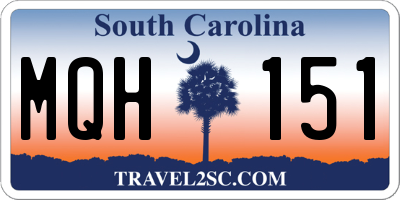 SC license plate MQH151