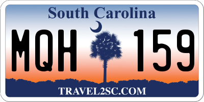 SC license plate MQH159