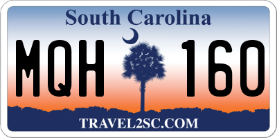 SC license plate MQH160